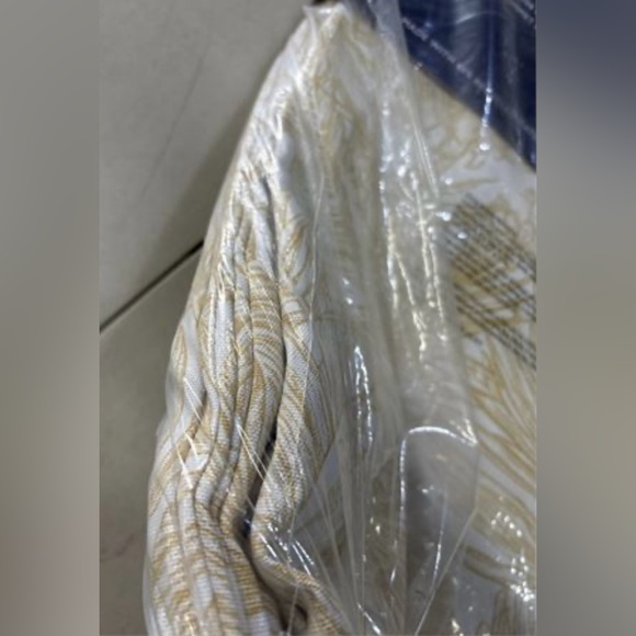 Tommy Hilfiger Tropical Floral Curtain Panel Pair Sahara Sun - 108 Inches - Picture 6 of 7